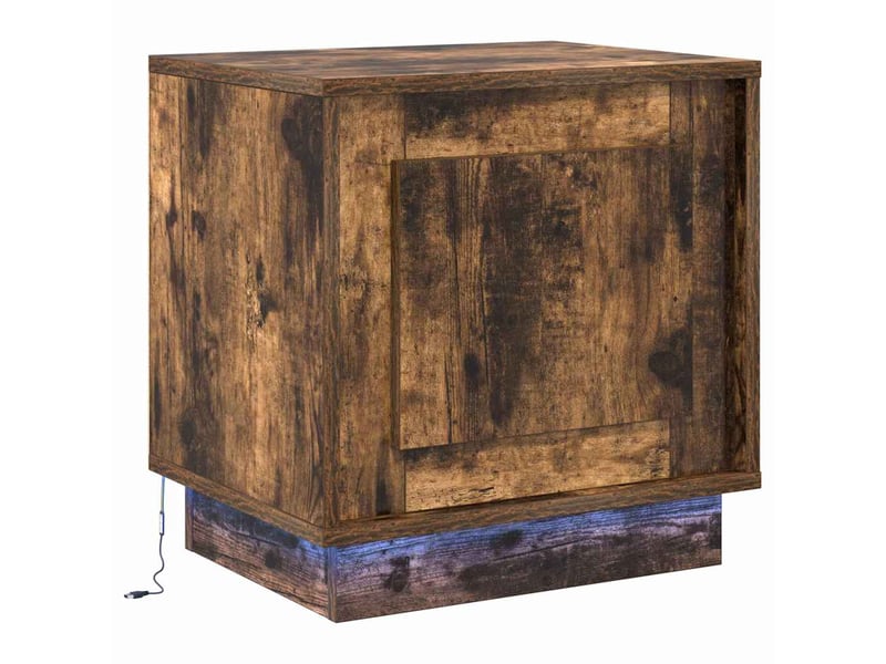 Table de chevet - cabinet de chevet - table de nuit 2 pc chêne fumé 44 x 34,5 x 45 cm  - Conforama E