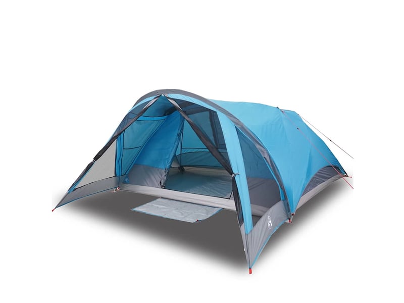  Tente de camping, tente de cabine familiale 6 personnes bleu imperméable shl10413  - Conforama A