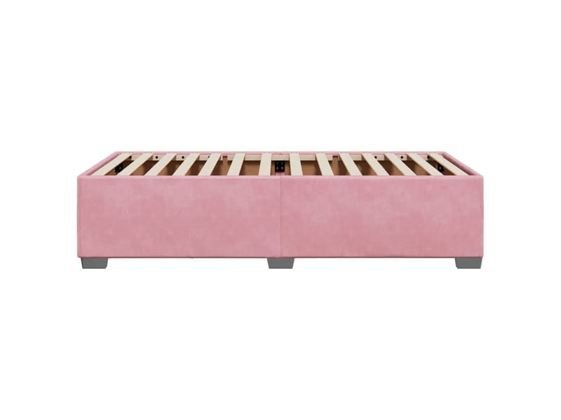  Lit simple- lit adulte -  cadre de lit sans matelas rose 100x200 cm velours  - Conforama D