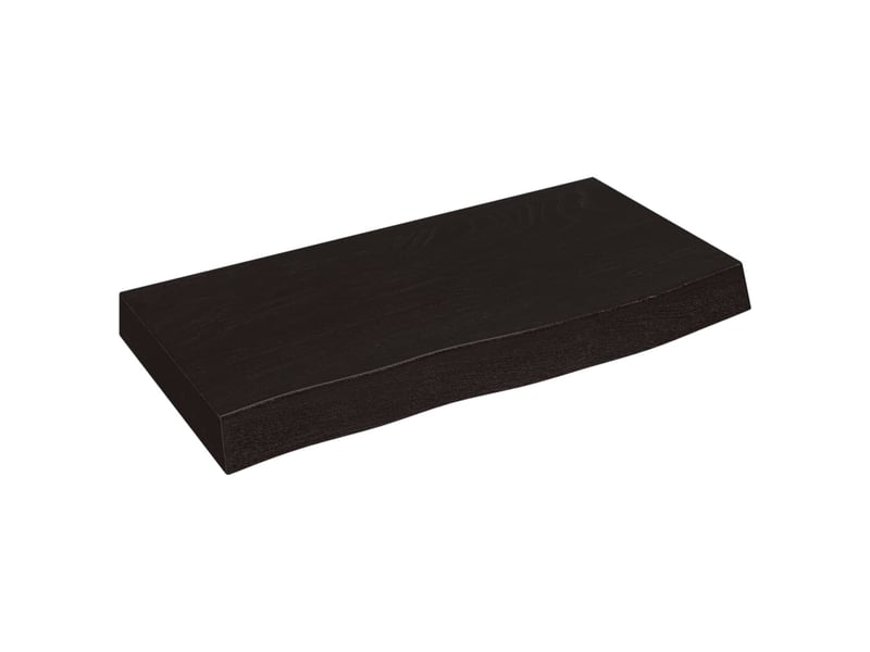 Comptoir de salle de bain, plan de travail marron foncé bois massif traité cf65858 - Conforama A