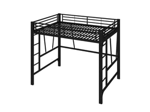 Lit mezzanine 140x200 cm <strong>SAPGAKS</strong> <strong></strong> coloris noir