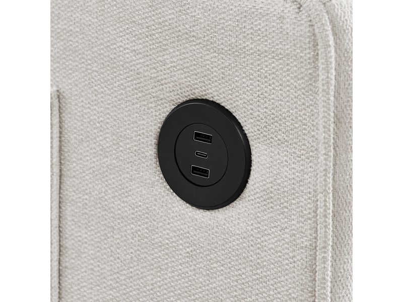  Canapé convertible, canapé-lit, poches latérales, porte-gobelets, dossier réglable 3 positions, 3 en 1, 190 cm, usb  - Conforama W