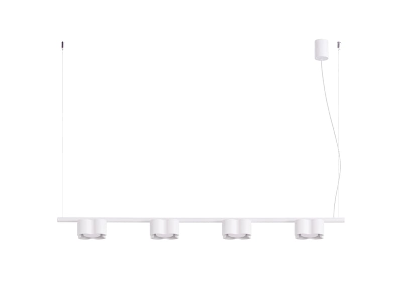  Lustre ovio 4 blanc gx53 aluminium moderne 208x122x12cm SL.3328 - Conforama A