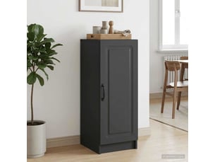 Buffet - bahut - meuble de rangement noir 33 x 34,5 x 87 cm bois d'ingénierie