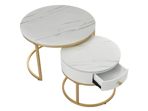 Table basse coloris blanc <strong></strong> <strong>blanc</strong>