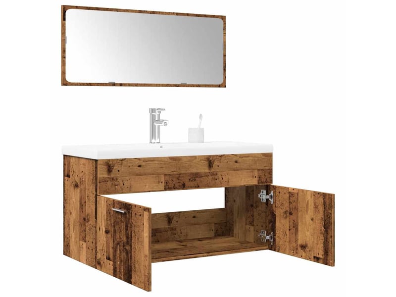 Ensemble de meubles salle de bain 3 pcs bois d'ingénierie cf63952 - Conforama B