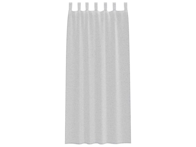  Lot de 2 rideaux en voile, voilage gris clair 245 x 140 cm polyester cf43917  - Conforama D