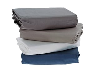 Drap-housse satin de coton versatin - marine - 160x200