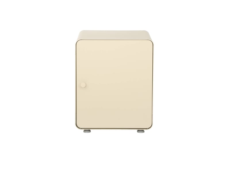  Table de chevet industrielle acier 1 porte beige - tribeca  - Conforama B