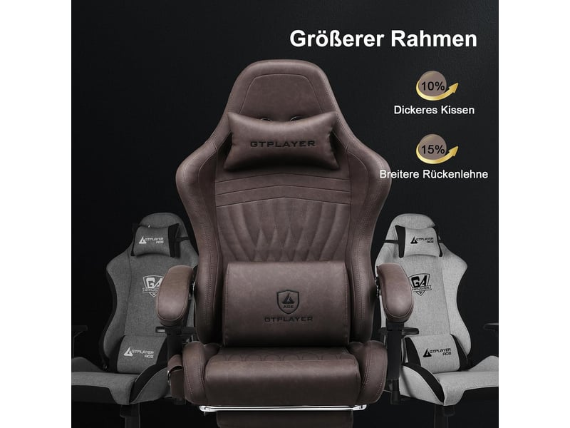  Gtplayer chaise de jeu ergonomique avec repose-pieds et haut-parleurs, 150 kg, marron clair ACE-PRO-LB - Conforama C