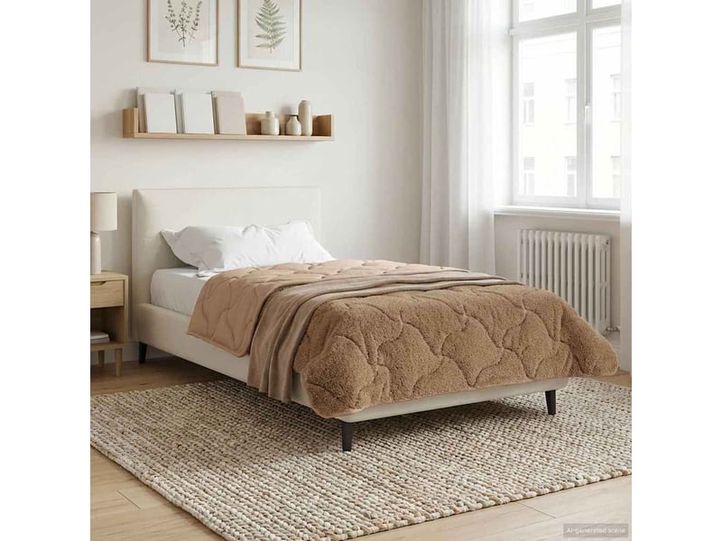 Duvet d'hiver - couette 155 x 220 cm hiver - couette taupe respirant - Conforama B