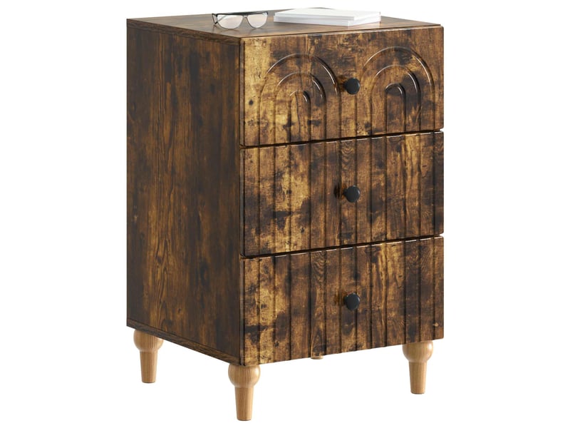 Table de chevet - cabinet de chevet - table de nuit chêne fumé 43 x 41 x 66,5 cm - Conforama B