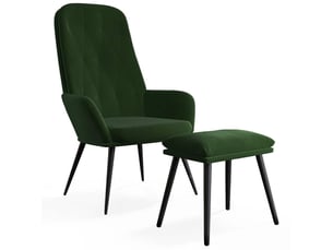Fauteuil relax manuel VIDAXL  Velours vert