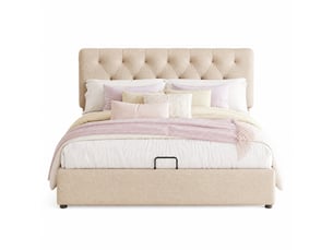 Lit coffre 160x200 cm OKMYHOME   coloris naturel