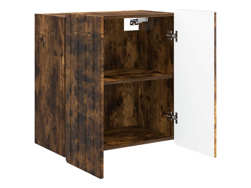  Armoire murale salon, meuble de rangement chêne fumé 59 x 31 x 64 cm bois d'ingénierie  - Conforama C