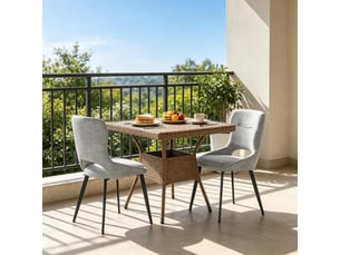 Chaise de salle à manger moderne et rembourrée – chaise d'accent contemporaine, ensemble 2 pièces, style contemporain