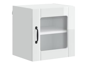 Meuble mural de cuisine, cabinet en verre mural blanc brillant 40x31x40cm shl2768