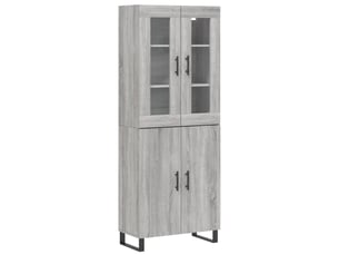 Buffet haut - bahut - meuble de rangement sonoma gris 69,5x34x180 cm bois d'ingénierie