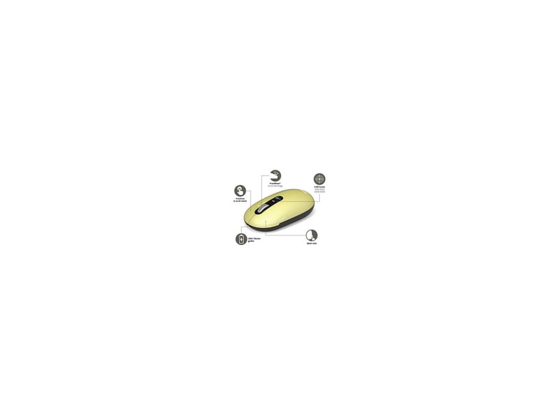  Souris bluetooth optique sans fil rechargeable 3200 dpi vert 5 boutons freewheel 8273979 - Conforama B
