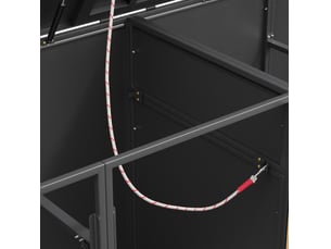 Armoire cache-poubelle extérieure, 132x80x118 cm, 4 bacs verrouillable, acier, gris