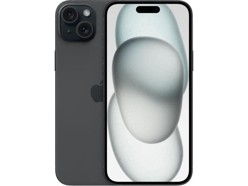  Smartphone iphone 15 plus 128 go noir 2023 double camera finition mate  - Conforama A