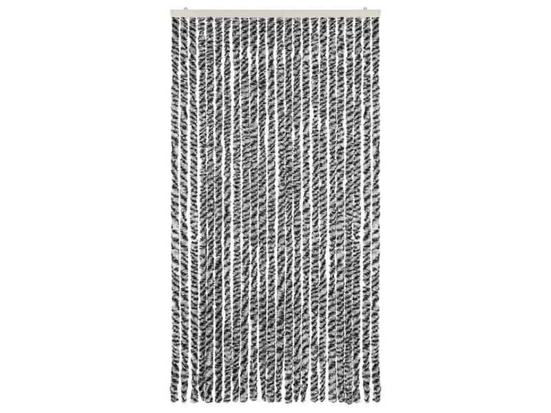 Rideau anti-mouches, moustiquaire gris et noir et blanc 100x220 cm chenille cf43553  - Conforama C