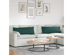 Lot de 2 coussins de canapé, coussins décoratifs tissu vert foncé 120 x 40 cm cf58982
