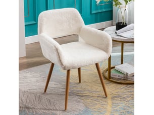Chaise de salle à manger 59x46x79 cm avec accoudoirs blanche