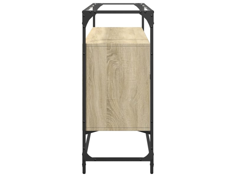  Buffet - bahut - meuble de rangement avec dessus en verre chêne sonoma bois d'ingénierie  - Conforama E