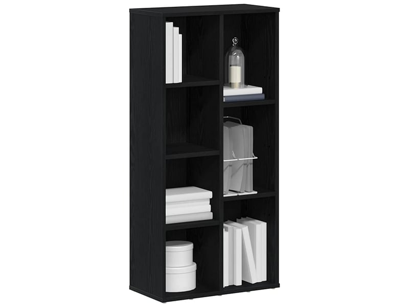  Bibliothèque, meuble de rangement salon en chêne noir 50 x 25 x 104 cm bois d'ingénierie  - Conforama D