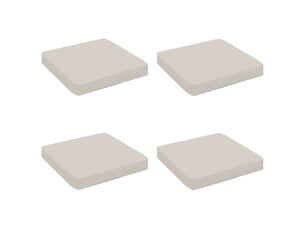 Lot de 4 coussins de siège, coussins d'assise vught 100 % polyester blanc cf60702