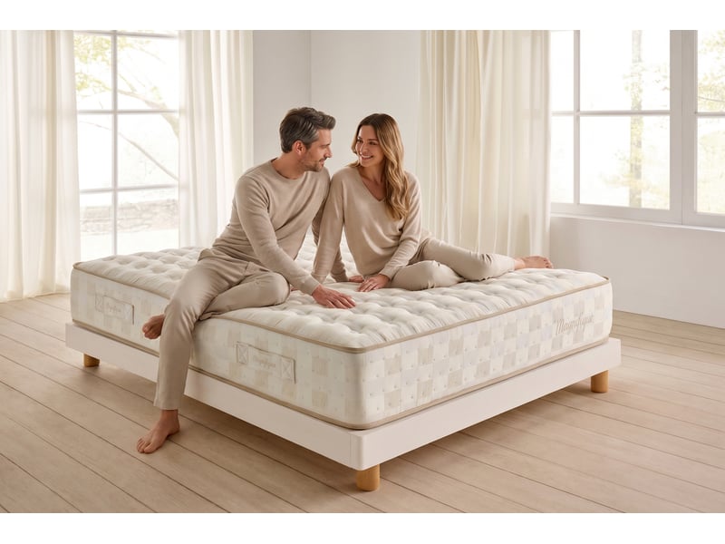  Matelas ressorts ensachés magnifique 30 cm - 200x180 cm - fermeté élevée- moonia  - Conforama C