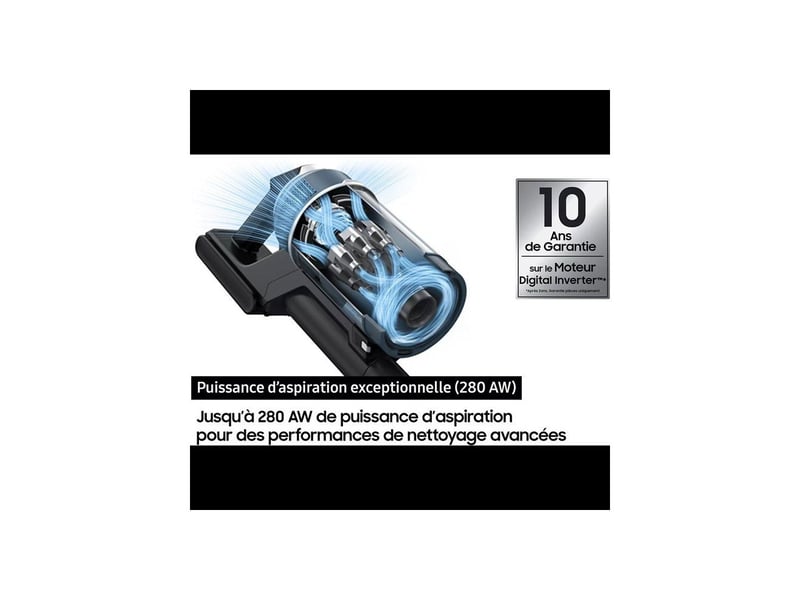  Aspirateur balai sans fil hepa 280 aw jet 95s complete 0,8 l avec station de charge AADRH94854 - Conforama D