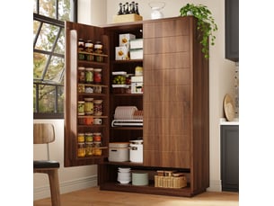 Buffet 2 porte(s)  0 tiroir(s) OKWISH  - 100 cm coloris marron 