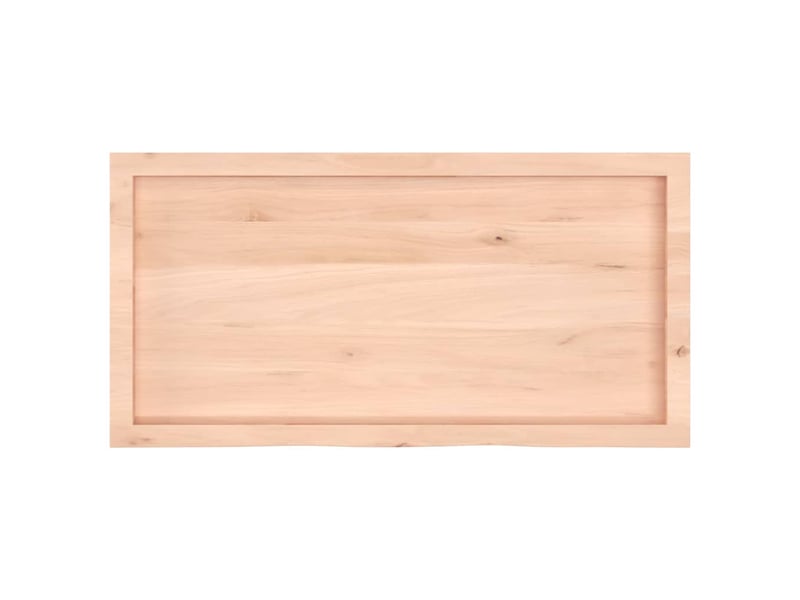 Comptoir de salle de bain, plan de travail 100x50x(2-4)cm bois massif non traité cf65696 - Conforama C