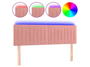 Tete de lit A poser largeur 144 cm rose