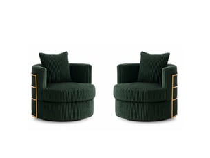 Fauteuil fixe Fay Lum <strong></strong> Velours côtelé vert