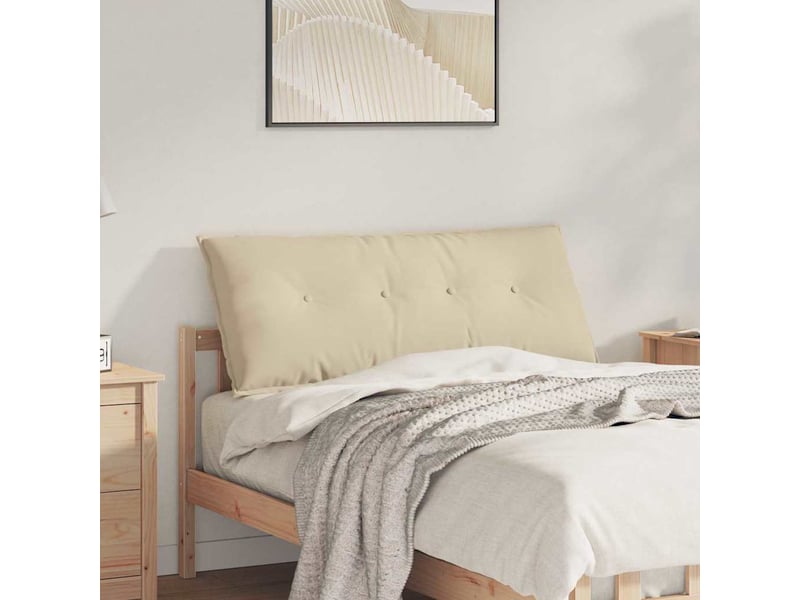 Coussin de dos, coussin de dossier crème 120 x 50 cm tissu en microfibre cf54612 - Conforama B