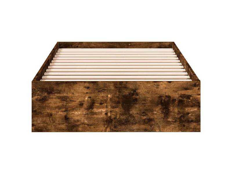 Lit simple- lit adulte - cadre de lit avec tiroirs sans matelas chêne fumé 100x200 cm - Conforama C