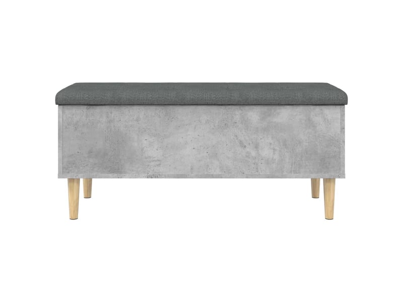  Banc chambre, banc de rangement gris béton 102x42x46 cm bois d'ingénierie  - Conforama D