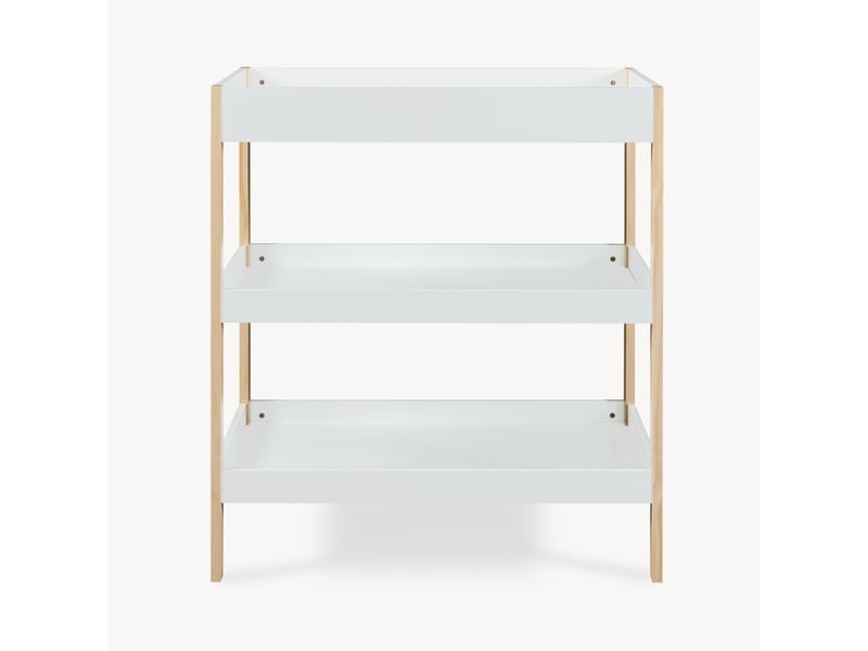  Table à langer oupilu avec 2 étagères 91 x 82 x 53 cm blanc [en.casa]  - Conforama D