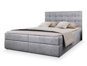 Lit avec rangement 160x200 cm <strong>MASSENO</strong> <strong></strong> coloris gris