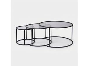 Table basse carré(e) coloris noir AHD AMAZING HOME DESIGN 857NRD1104 - 80 cmx80 cm