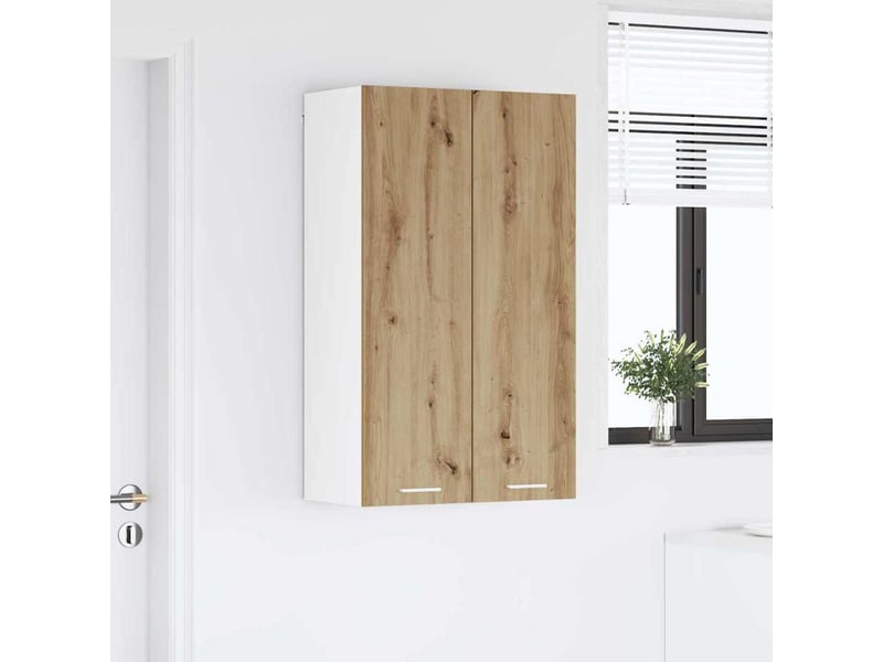  Meuble de rangement cuisine, armoire suspendue chêne artisanal 60x31x100cm shl568  - Conforama D