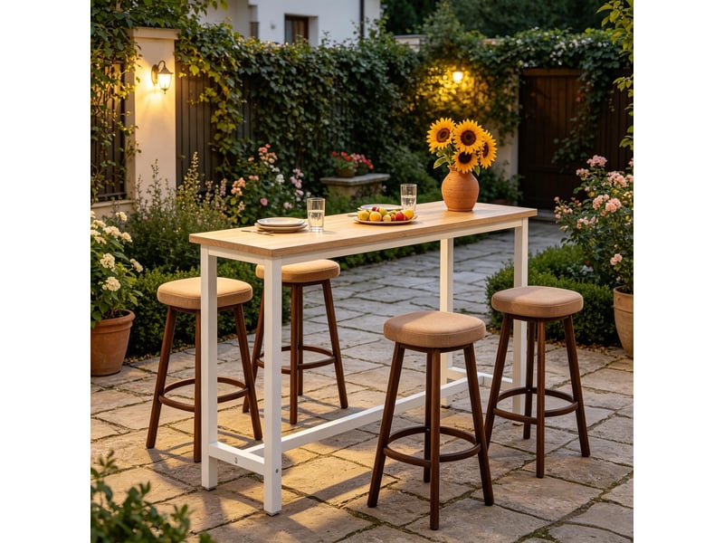 Table de réception multifonction, table de bar élégante, table à manger et table basse - Conforama E
