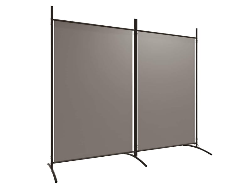  Paravent | cloison de séparation 2 panneaux anthracite 175x180 cm tissu  - Conforama A