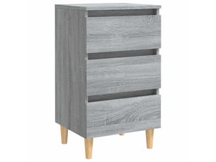 Table de chevet - cabinet de chevet - table de nuit avec pieds en bois sonoma gris 40x35x69 cm