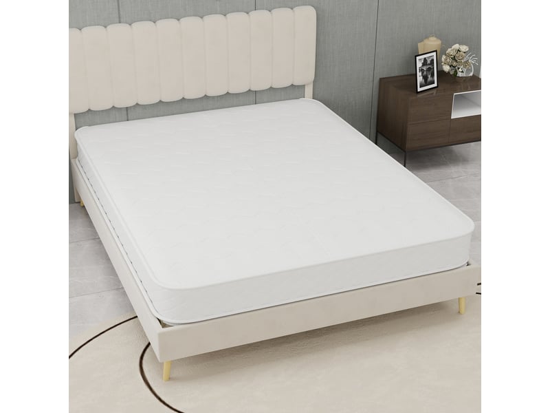  Matelas 140x200 cm - épaisseur 23 cm, limite le transfert de mouvements, bords renforcés, ressorts ensachés et mémoire de forme, tissu 3d, blanc Luxe haut de gamme - Conforama D