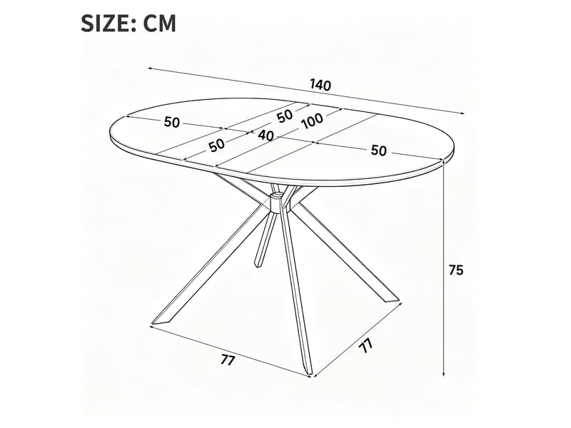 Table à manger extensible 100140 x 100 cm – bois clair – plateau ovale, rallonge intégrée pour 4 à 6 personnes  - Conforama D