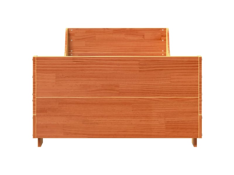  Lit simple- lit adulte -  cadre de lit sans matelas  marron 100x200cm bois pin massif  - Conforama C